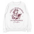 Books A Well-Read Woman Is A Dangerous Creature Women Premium Tri-Blend Unisex Sweatshirt