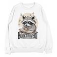 Booktrovert Raccoon Reading And Coffee For Book Lover Unisex Sweatshirt