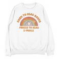 Born To Read Books Forced To Emails Vintage Retro Rainbow Unisex Sweatshirt