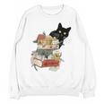 Cat And Books Flowers Reading Club Cat Lover Bookworm Unisex Sweatshirt Cat And Books Flowers Reading Club Cat Lover Bookworm Unisex Sweatshirt
