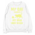 My Cat Guards My Mug And Book Humor Cats Premium Tri-Blend Unisex Sweatshirt