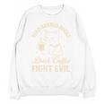 Cat Read Banned Books Drink Coffee Fight Evil Unisex Sweatshirt
