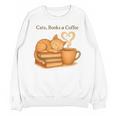 Cats Books And Coffee Heart Cozy Cat Lover Bookworm Readers Unisex Sweatshirt Cats Books And Coffee Heart Cozy Cat Lover Bookworm Readers Unisex Sweatshirt