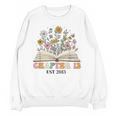 Chapter 12 Years Old 12th Birthday Wildflower Book Lover Unisex Sweatshirt Chapter 12 Years Old 12th Birthday Wildflower Book Lover Unisex Sweatshirt