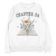 Chapter 34 Book Lovers & Readers 34th Birthday Wildflowers Premium Tri-Blend Unisex Sweatshirt