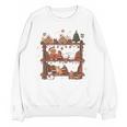 Christmas Cats Bookshelf Gingerbread Unisex Sweatshirt