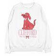 Clifford The Big Red Dog Pink Text With Bow Illustrated Book Unisex Sweatshirt Clifford The Big Red Dog Pink Text With Bow Illustrated Book Unisex Sweatshirt