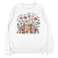 I Closed My Book To Be Here Floral Bookworm Reading Unisex Sweatshirt
