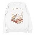 Coffee Cats & Books Cute Cat Book Lover Reading Unisex Sweatshirt