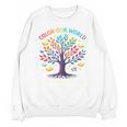 Color Our World Summer Reading Program 2025 Trippy Book Tree Unisex Sweatshirt Color Our World Summer Reading Program 2025 Trippy Book Tree Unisex Sweatshirt