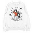 Cute Halloween Ghost Reading Book Unisex Sweatshirt Cute Halloween Ghost Reading Book Unisex Sweatshirt
