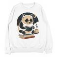 Cute Panda Reading Book Under Moon Bookworm Coffee Lover Unisex Sweatshirt Cute Panda Reading Book Under Moon Bookworm Coffee Lover Unisex Sweatshirt