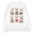 Cute Teacher Bunny Rabbit Reading Easter Bunnies Book Lovers Unisex Sweatshirt