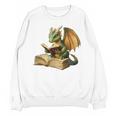 Dragon Bookworm Reading Book Graphic Unisex Sweatshirt Dragon Bookworm Reading Book Graphic Unisex Sweatshirt
