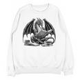 Dragon Reading Book Bookworm Books Dragon Learning Unisex Sweatshirt