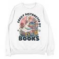 Easily Distracted By Books Read Goose Lover Bookworm Reading Unisex Sweatshirt