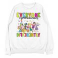 Everyone Communicates Differently Book Teacher Outfit Unisex Sweatshirt