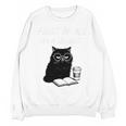 First Of All I’m A Delight Cute Cat Books Coffee Humor Unisex Sweatshirt