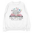 Floral Book A New Chapter Begins Retired 2026 Retirement Unisex Sweatshirt