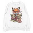 Fox Read Books Be Kind Stay Weird Reader Cute Nerd Bookworm Unisex Sweatshirt