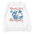 Girl Reading Book Summer Beach Vacation For Book Lover Unisex Sweatshirt