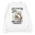 Great Pyrenees Dog Breed Life Is Better With Books And Great Unisex Sweatshirt