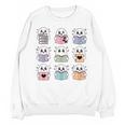 Halloween Ghosts Reading Books Pattern Spooky Kawaii Anime Unisex Sweatshirt