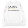 Humankind One Star Introvert People Rating Unisex Sweatshirt