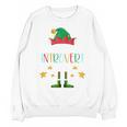 The Introvert Elf Christmas Family Matching Fun Xmas Top Unisex Sweatshirt