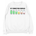 Introvert Low Battery My Connection Compass Unisex Sweatshirt
