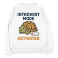 Introvert Mode Activated Low Social Battery Box Turtle Unisex Sweatshirt Introvert Mode Activated Low Social Battery Box Turtle Unisex Sweatshirt