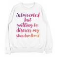 Introverted Willing To Discuss Standardbred Introvert Unisex Sweatshirt Introverted Willing To Discuss Standardbred Introvert Unisex Sweatshirt