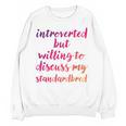Introverted Willing To Discuss Standardbred Introvert Unisex Sweatshirt Introverted Willing To Discuss Standardbred Introvert Unisex Sweatshirt