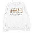 Just a Bookish Goose Cute Reading Geese For Book Fanatics Unisex Sweatshirt