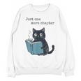 Just One More Chapter Bookworm Cat Book Lover Unisex Sweatshirt