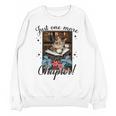 Just One More Chapter Cat Reading Books Coffee Lovers Premium Tri-Blend Unisex Sweatshirt