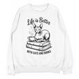 Life Is Better With Cats & Books Sphynx Cat Mom Women Unisex Sweatshirt Life Is Better With Cats & Books Sphynx Cat Mom Women Unisex Sweatshirt