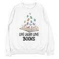 Live Laugh & Love Books Reading Butterfly Book Lover Bookish Premium Unisex Sweatshirt Live Laugh & Love Books Reading Butterfly Book Lover Bookish Premium Unisex Sweatshirt