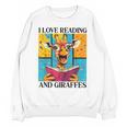 Love Reading And Giraffes Cute Giraffe Reading Book Lovers Unisex Sweatshirt Love Reading And Giraffes Cute Giraffe Reading Book Lovers Unisex Sweatshirt