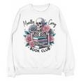 Morally Grey Skeleton Reading Smut Smutty Spicy Books Lover Unisex Sweatshirt