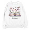 a New Chapter Begins Retired 2025 Floral Book Retirement Unisex Sweatshirt a New Chapter Begins Retired 2025 Floral Book Retirement Unisex Sweatshirt