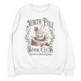 North Pole Book Club Christmas Xmas Hot Cocoa Bookish Unisex Sweatshirt North Pole Book Club Christmas Xmas Hot Cocoa Bookish Unisex Sweatshirt