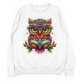 Owl With Glasses And Book Reading Unisex Sweatshirt Owl With Glasses And Book Reading Unisex Sweatshirt