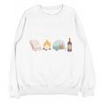 The Perfect Weekend Camping Essentials Wine Books Campfire Unisex Sweatshirt