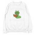 Professional Bookworm Reading Lover Cute Worm Glasses Book Unisex Sweatshirt