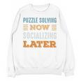 Puzzle Solving Now Minimal Socializing Introvert Vintage Unisex Sweatshirt Puzzle Solving Now Minimal Socializing Introvert Vintage Unisex Sweatshirt