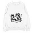 Raccoon Reading A Book Vintage Trash Reader Unisex Sweatshirt