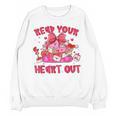 Read Your Heart Out Teacher Valentine Reading Book Lover Unisex Sweatshirt