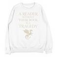 A Reader Without Their Book Is Tragedy Vintage Book Quote Unisex Sweatshirt