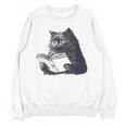 Reading Cat Cat Book Lover Unisex Sweatshirt
